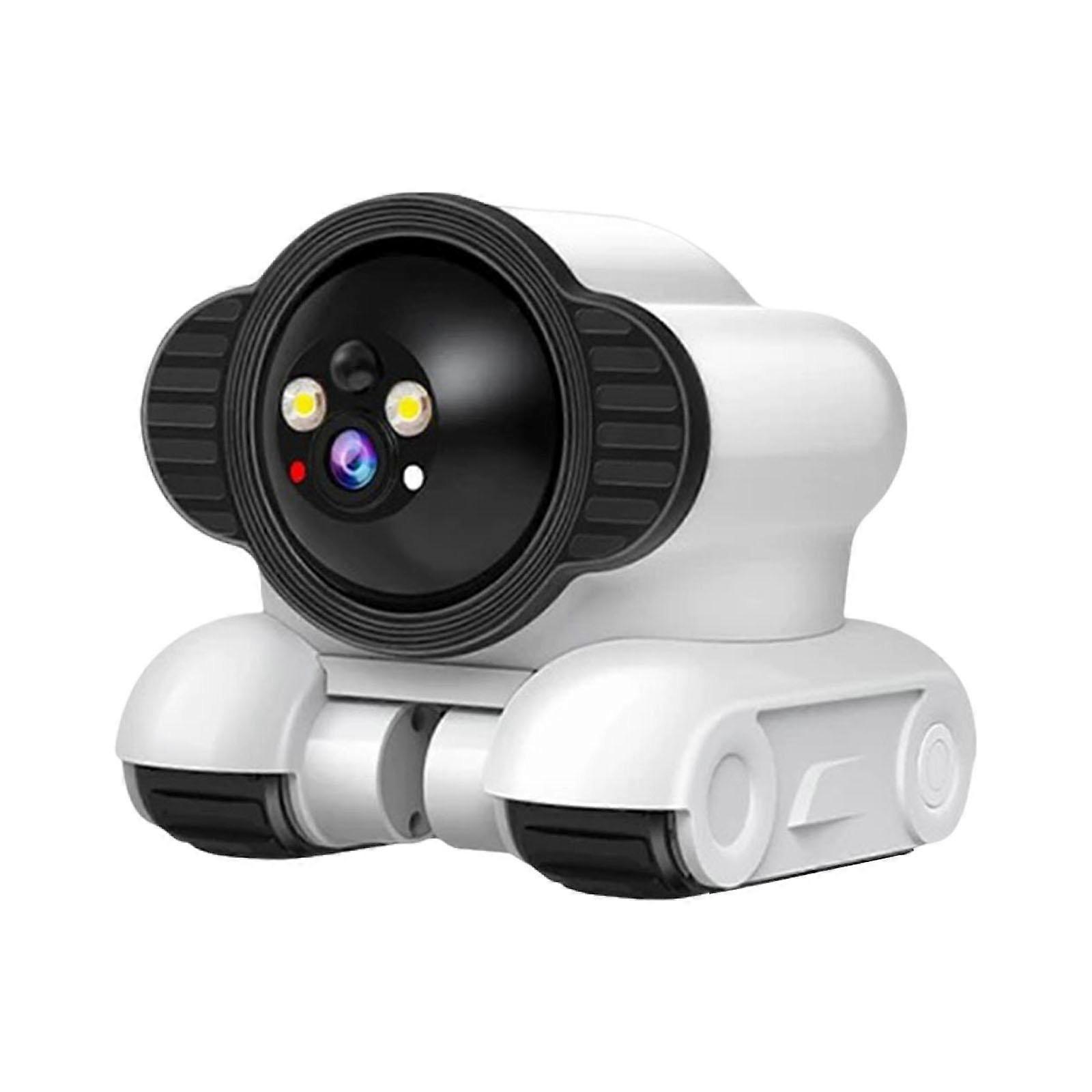 Robot Camera on Wheels Moving Pet with Sturdy Double Lens Indoor Movable