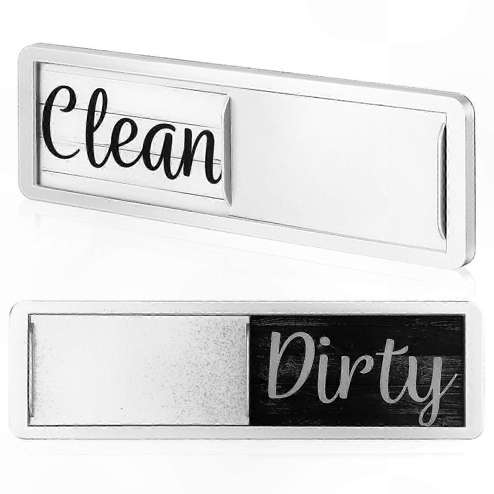 Magnetic Dishwasher Status Indicator Sign for Clean and Dirty Cycles
