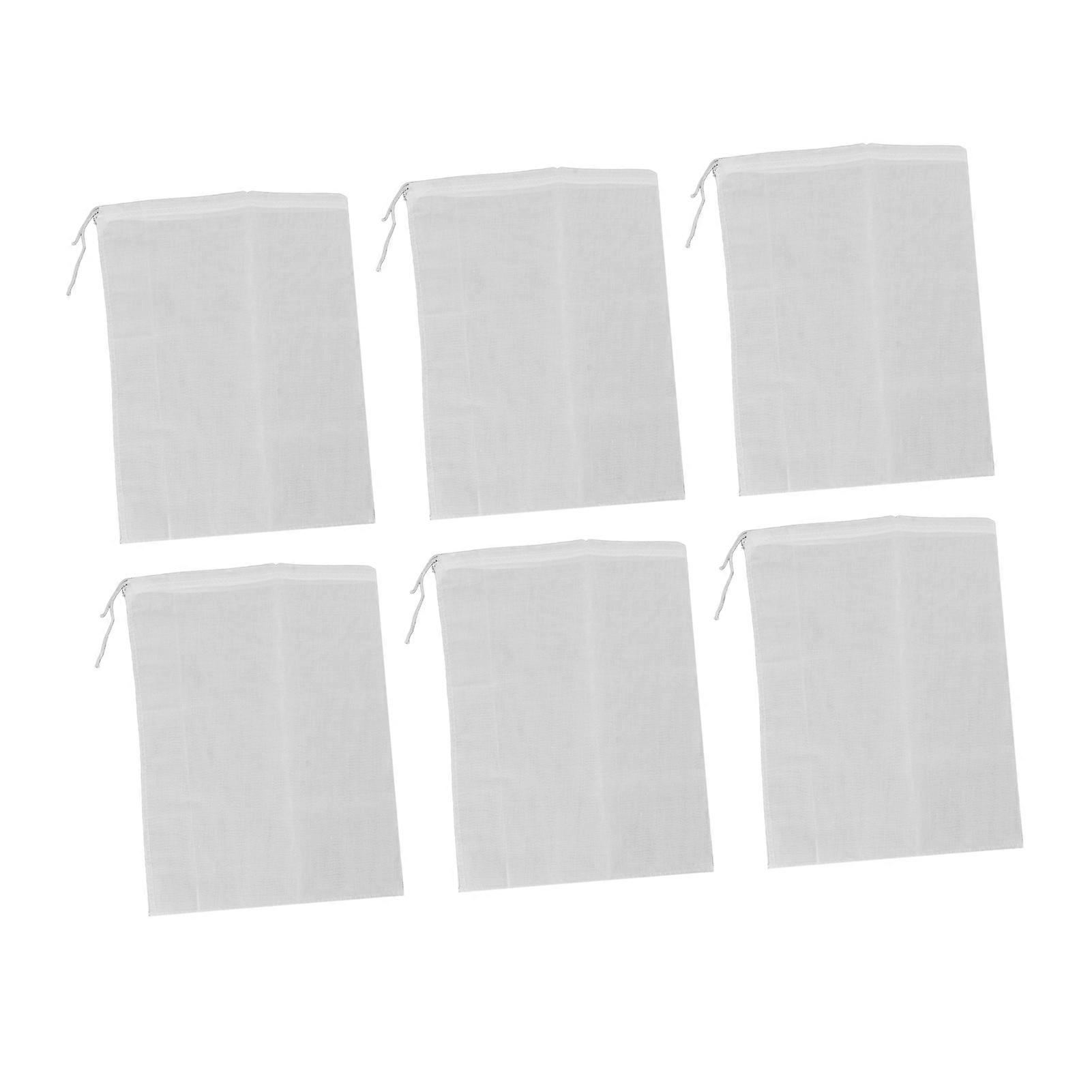 12Pcs Reusable Cotton Drawstring Tea Bags 23x27cm for Cooking