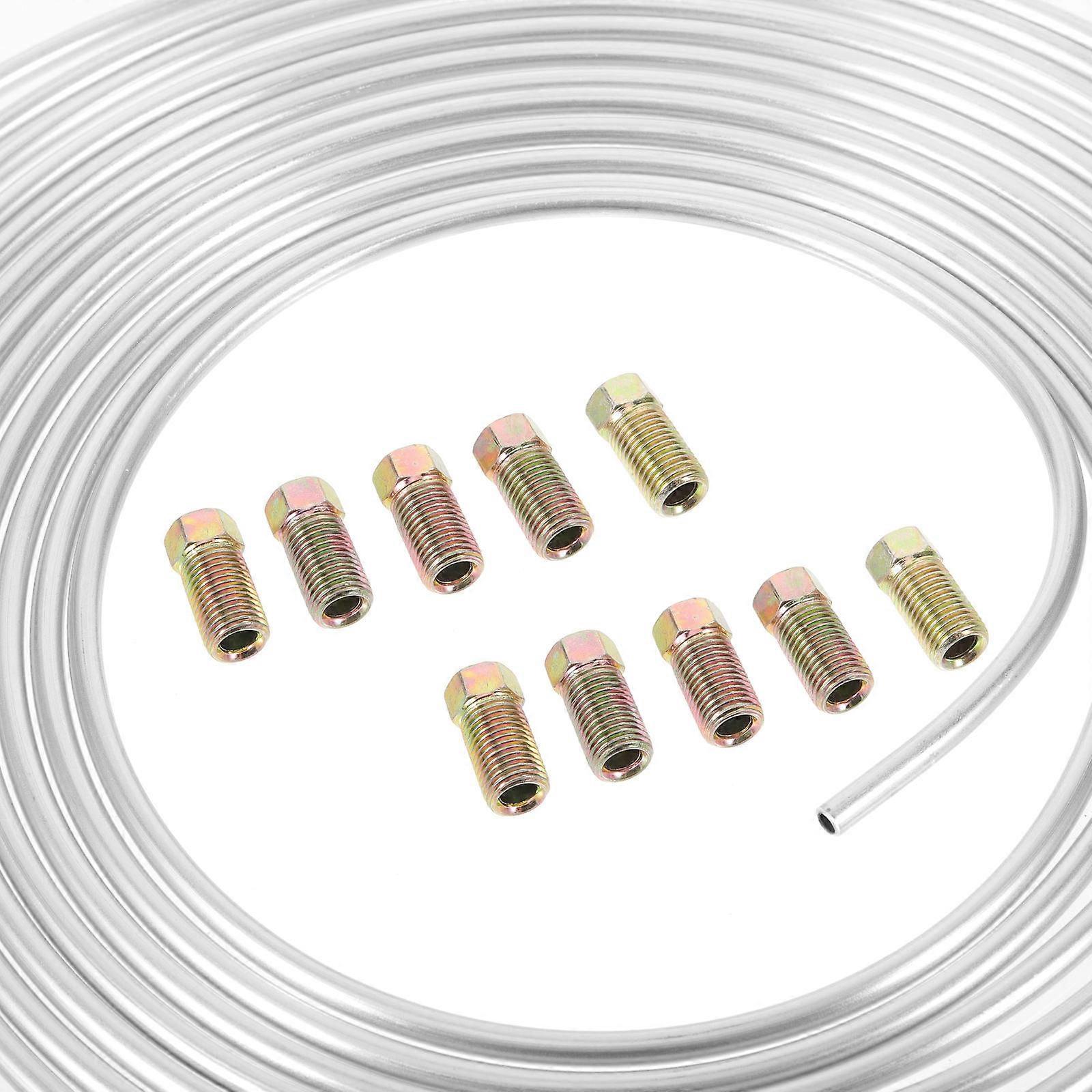 Brake Line Wire for Car Use Zinc Cable with 30Pcs Screws Silver