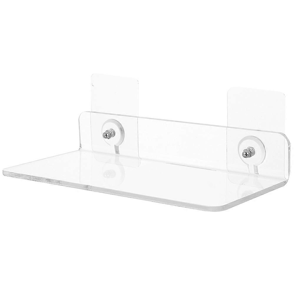 Acrylic Floating Shelf Wall Mount Storage Rack for Bathroom 2Pcs