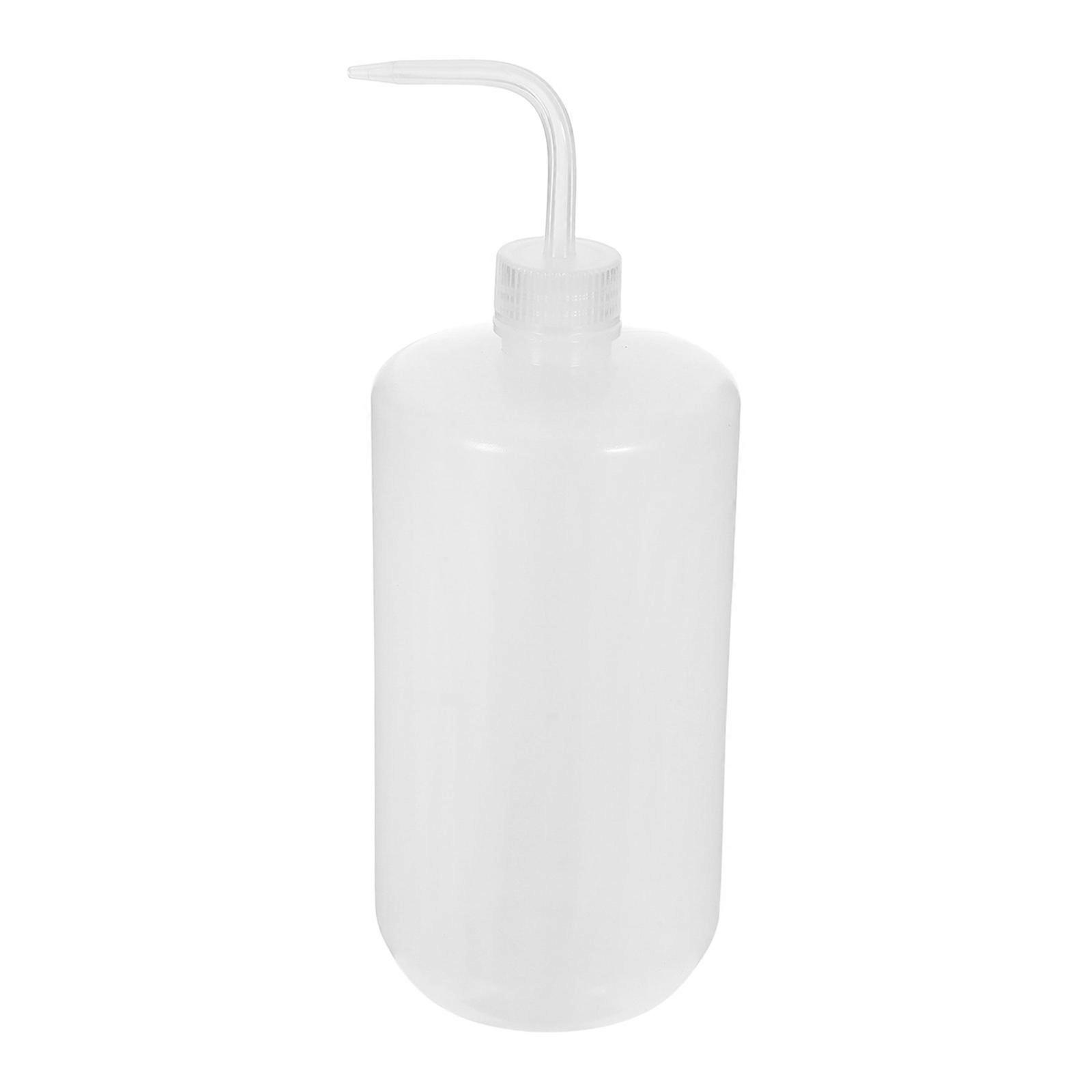 Plastic Safety Wash Bottle for Lab Cleaning Curved Mouth 4Pcs Container