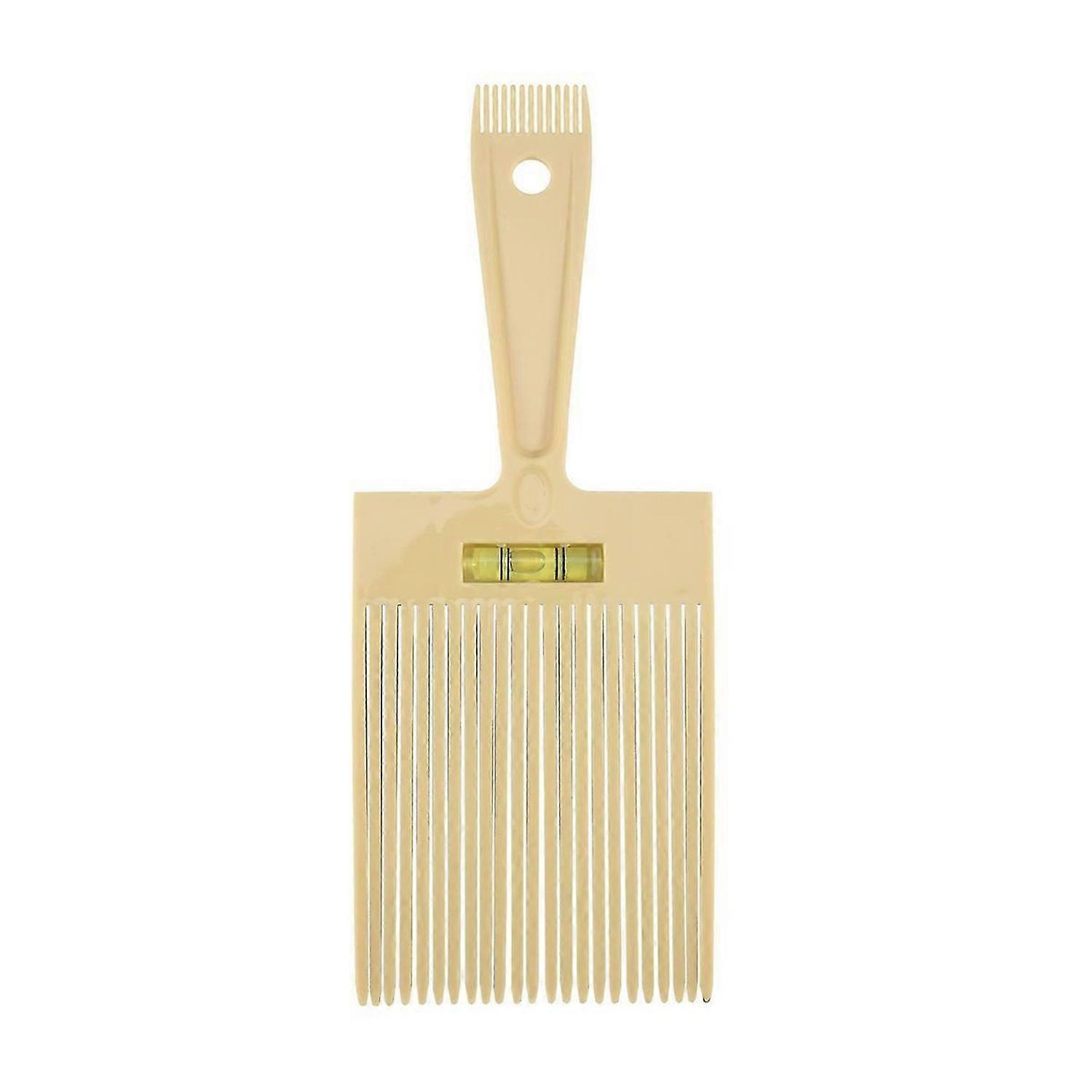 Flat Top Guide Comb with Liquid Bubble Level Flattop Hair Flattopper Beige