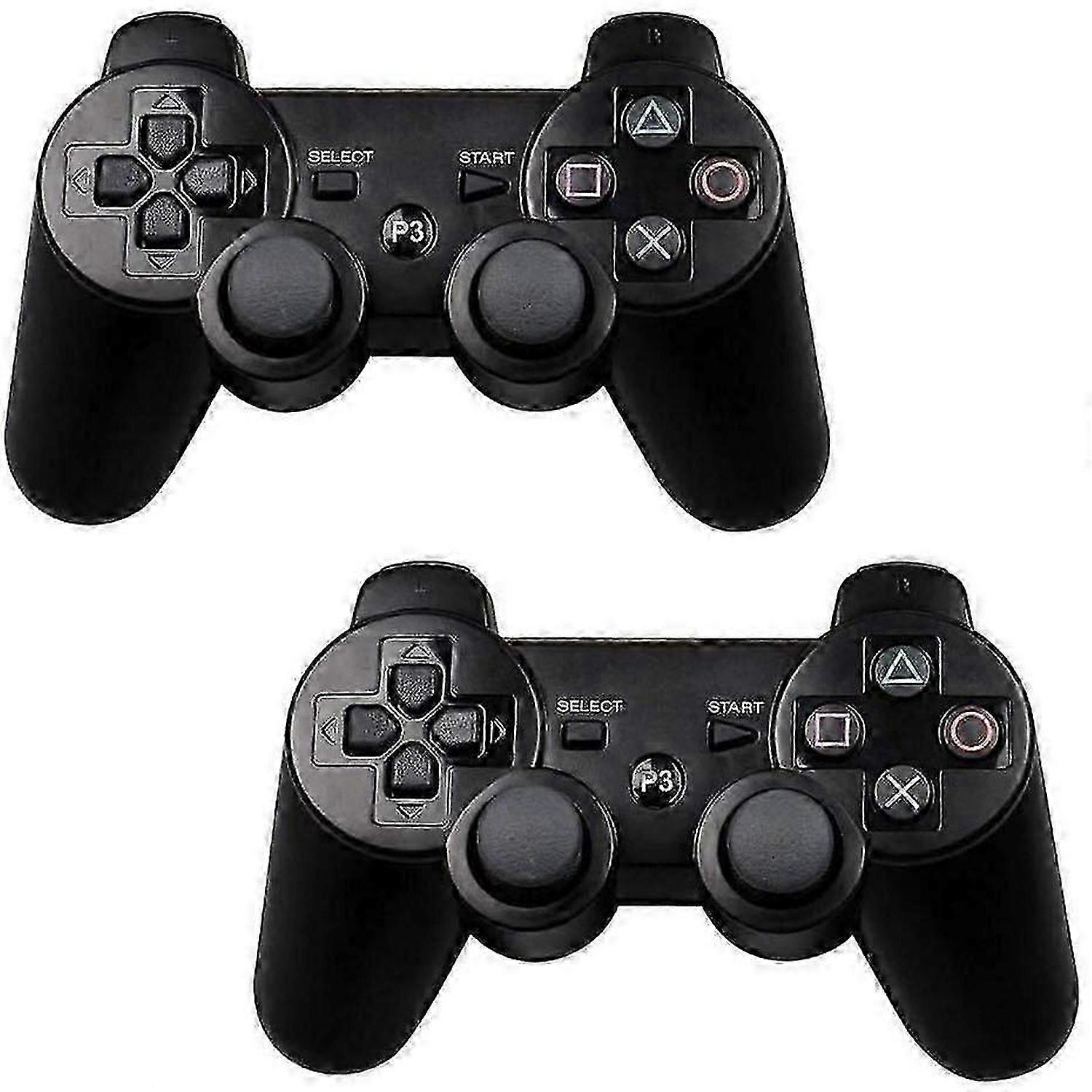 2 Stück PS3 Wireless Controller Schwarz
