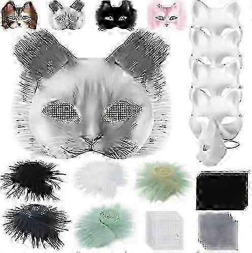 DIY blank paper masks for Halloween and Mardi Gras