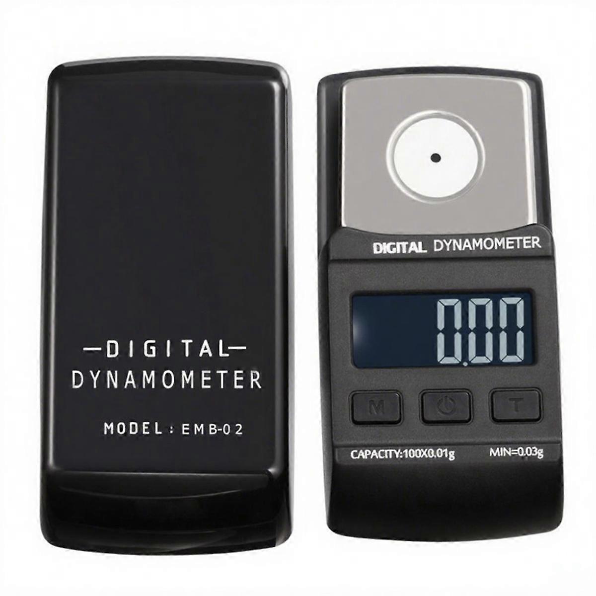 Small Size Digital Turntable Force Scale Portable LCD Screen Stylus Force Gauge Black Color Trackin