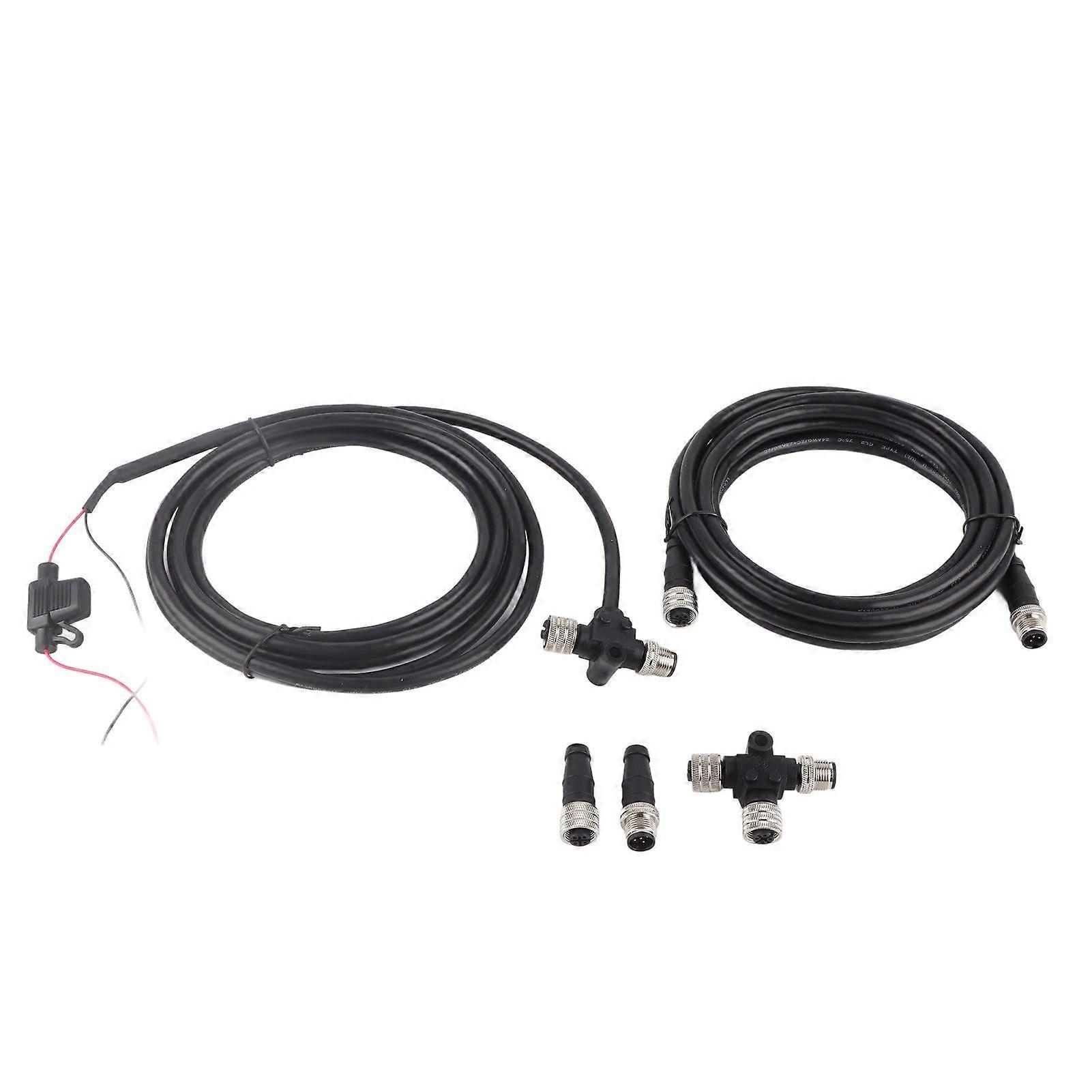 for NMEA2000 Starter Kit T Connector Power Cable Male Female Resistor 3 Port Adapter IP67 Waterproof for Garmin Networks