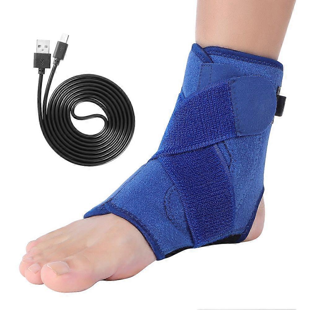 Heating ankle Navy blue codes A protective ankle with USB for Androids port charging cable