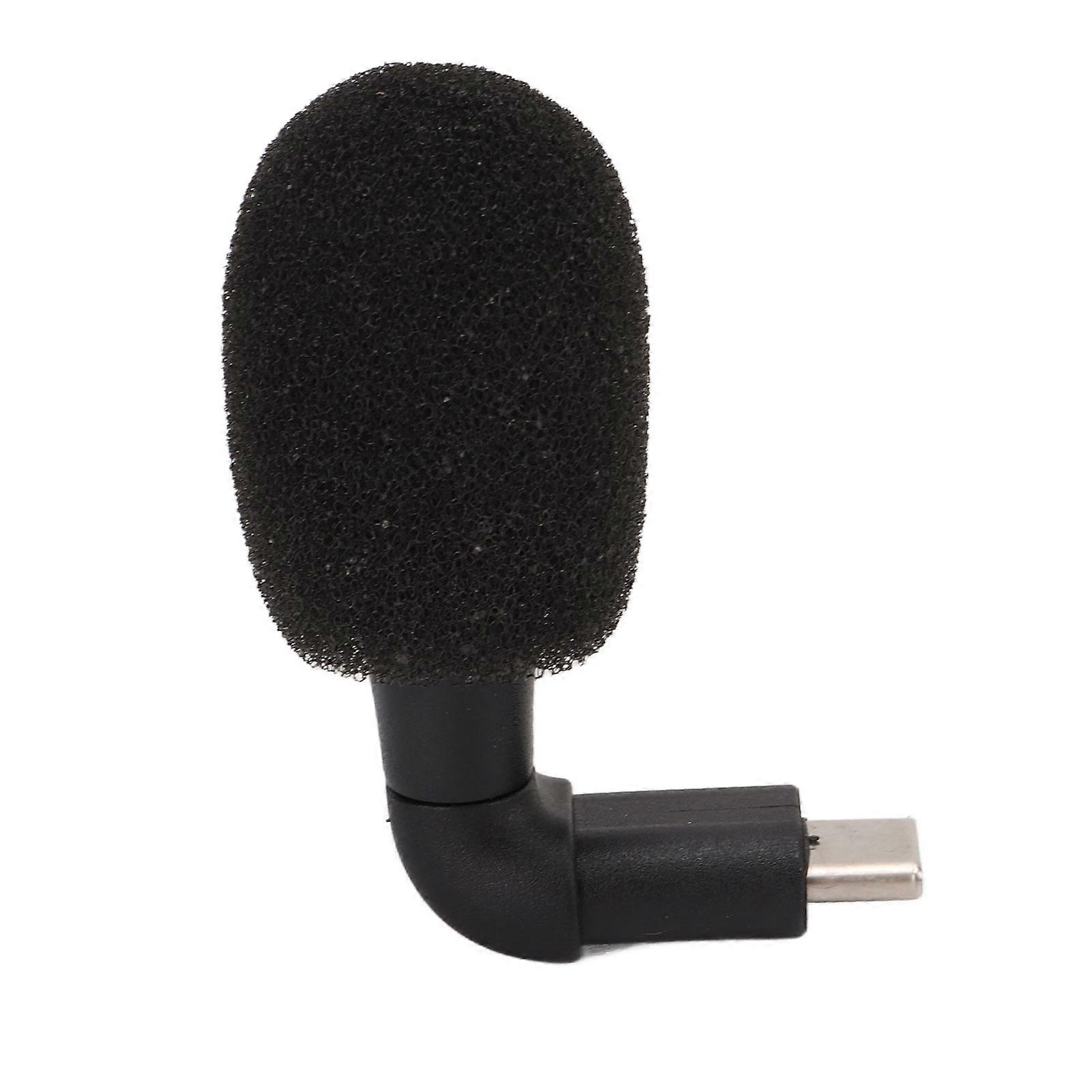 Type C Plug Smartphone Video Mini Microphone Mobile Phone Omnidirectional High Sensitivity 90 Angle Plug and Play Mic