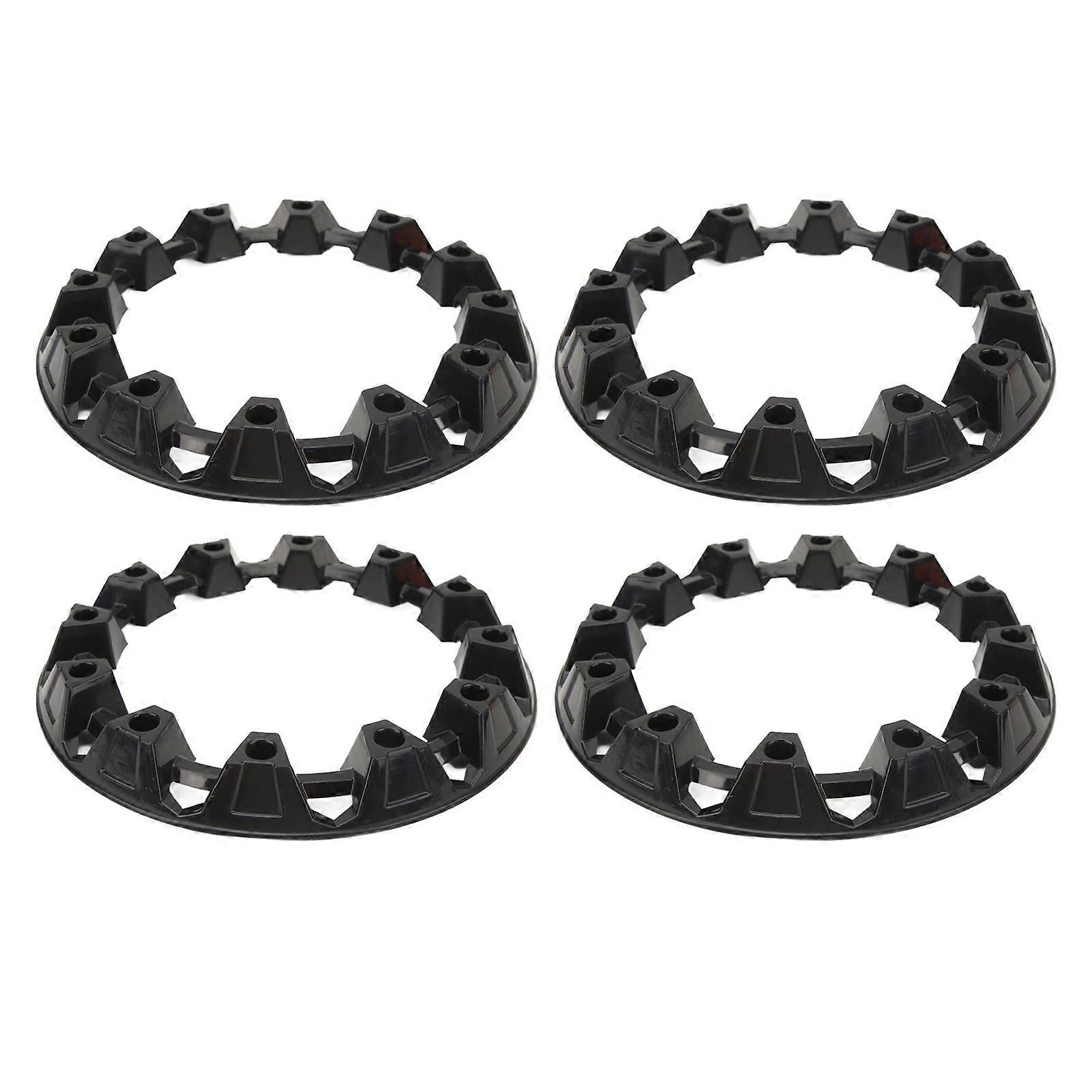4Pcs Wheel Hub Trim Cover Hubcaps Tire Protection Rim Cap Universal for ATV Go Kart 10in ( OD: Approx. 280mm/11.0in, ID: Approx. 195mm/7.7in)