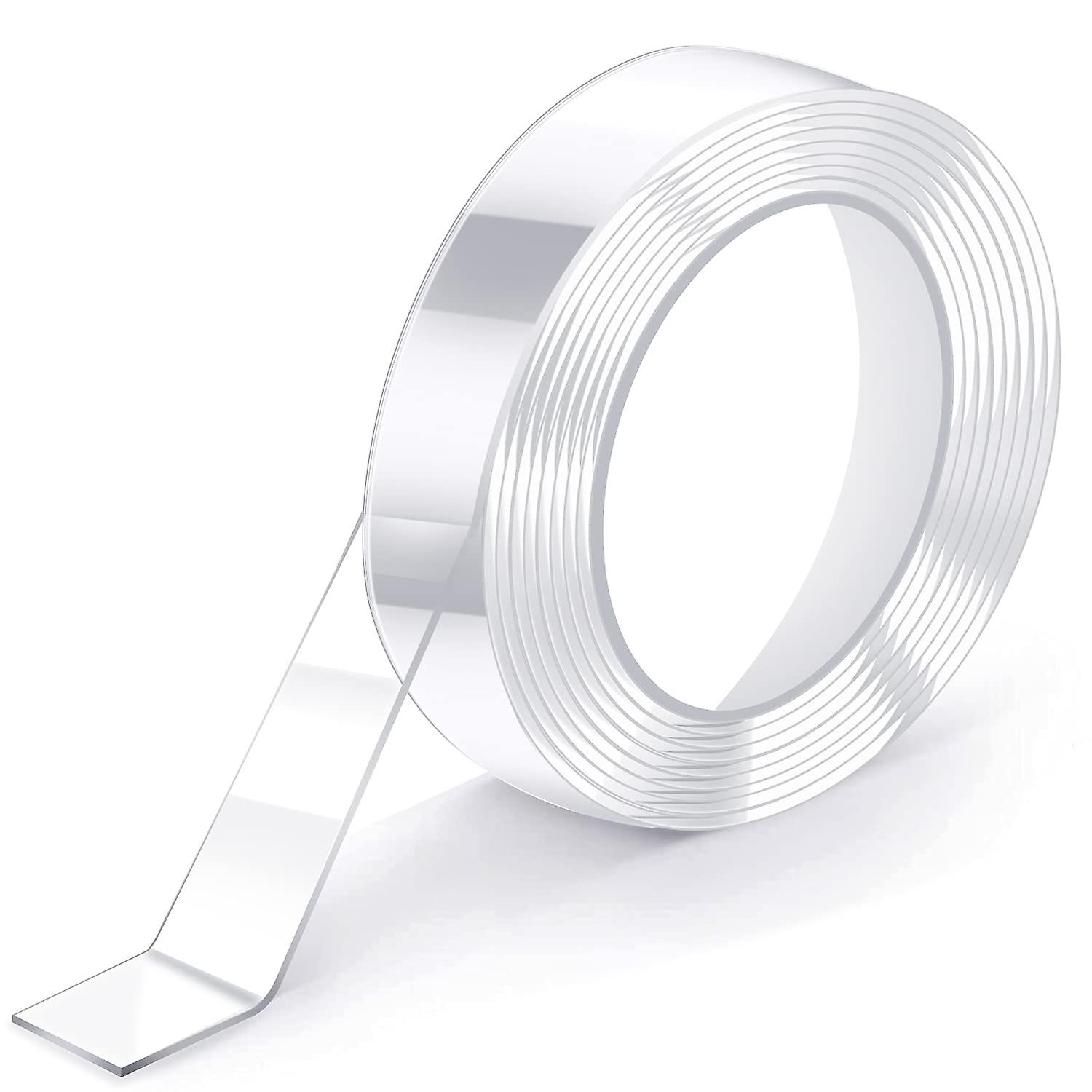 Fong Double Sided Tape Heavy Duty, 6m/9.84ft Mounting Tape 3cm Wide, Washable Traceless Transparent Double Sided Tape
