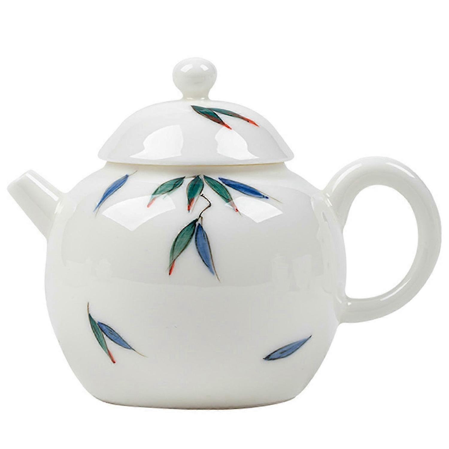 Chinese KungFu Teapot Hand Painted Bamboo-Pattern Small Kungfu Teapot for Afternoon