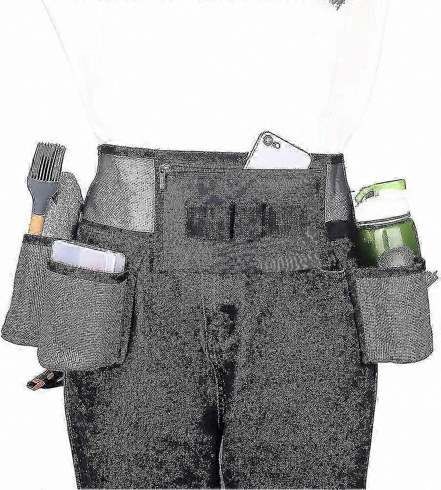 Adjustable Cleaning Belt with Pockets and Slots for Home Maintenance - Durable Nylon Mesh Tool Organizer