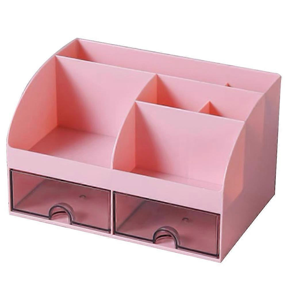 Pink Desktop Organizer Ideal For Home Organization 21.1X14.2X12CM Multi-Purpose Storage 1Set