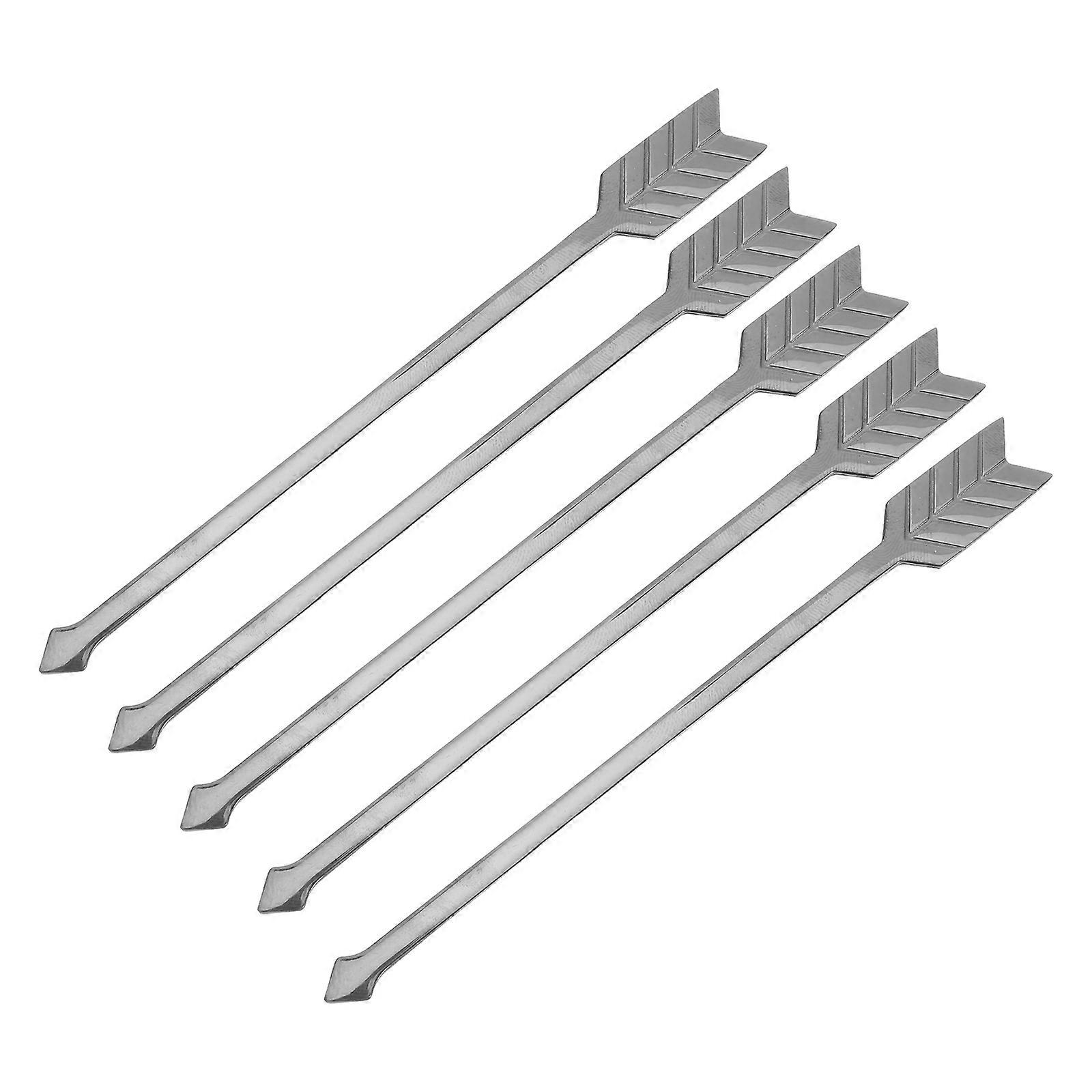 Stainless Steel Fruit Fork Set 10 Pcs For Party Kitchen Utensils Black Color Reusable Snack Picks Ideal For Home Use