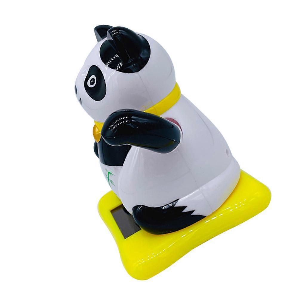 Car Dashboard Panda Ornament with Solar 3Pcs Set