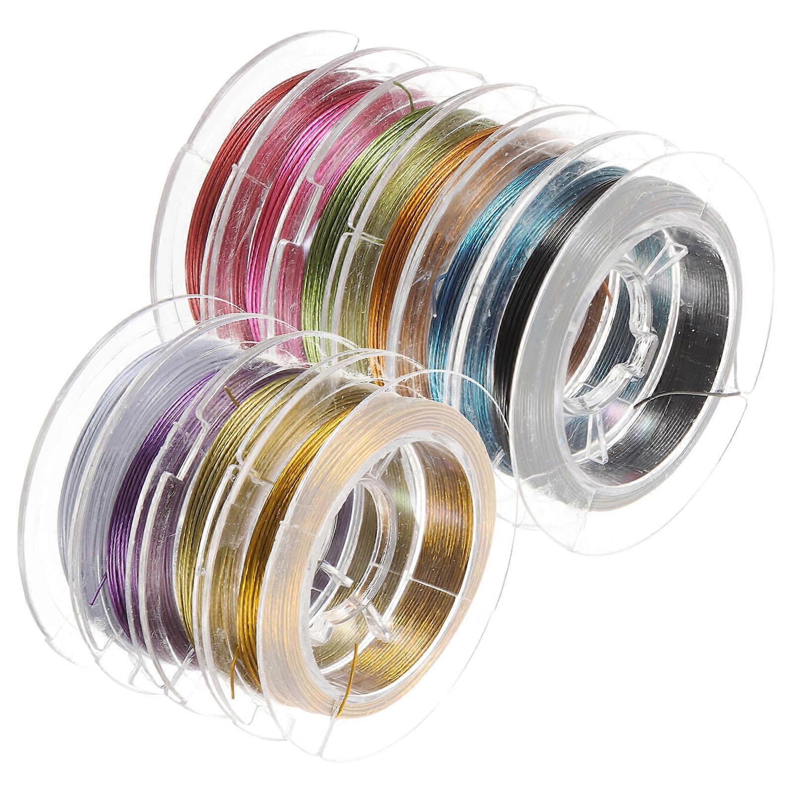 Professional Metal Wire Beads Jewelry Making Supply For DIY Crafts Assorted Color Flexible 4 Sets