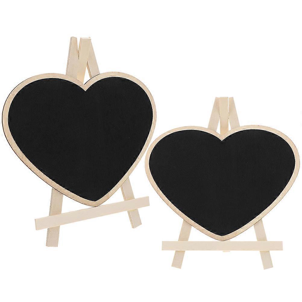 Small Chalkboard Heart Shape Sign Board for Home 4Pcs Desktop Chalkboards
