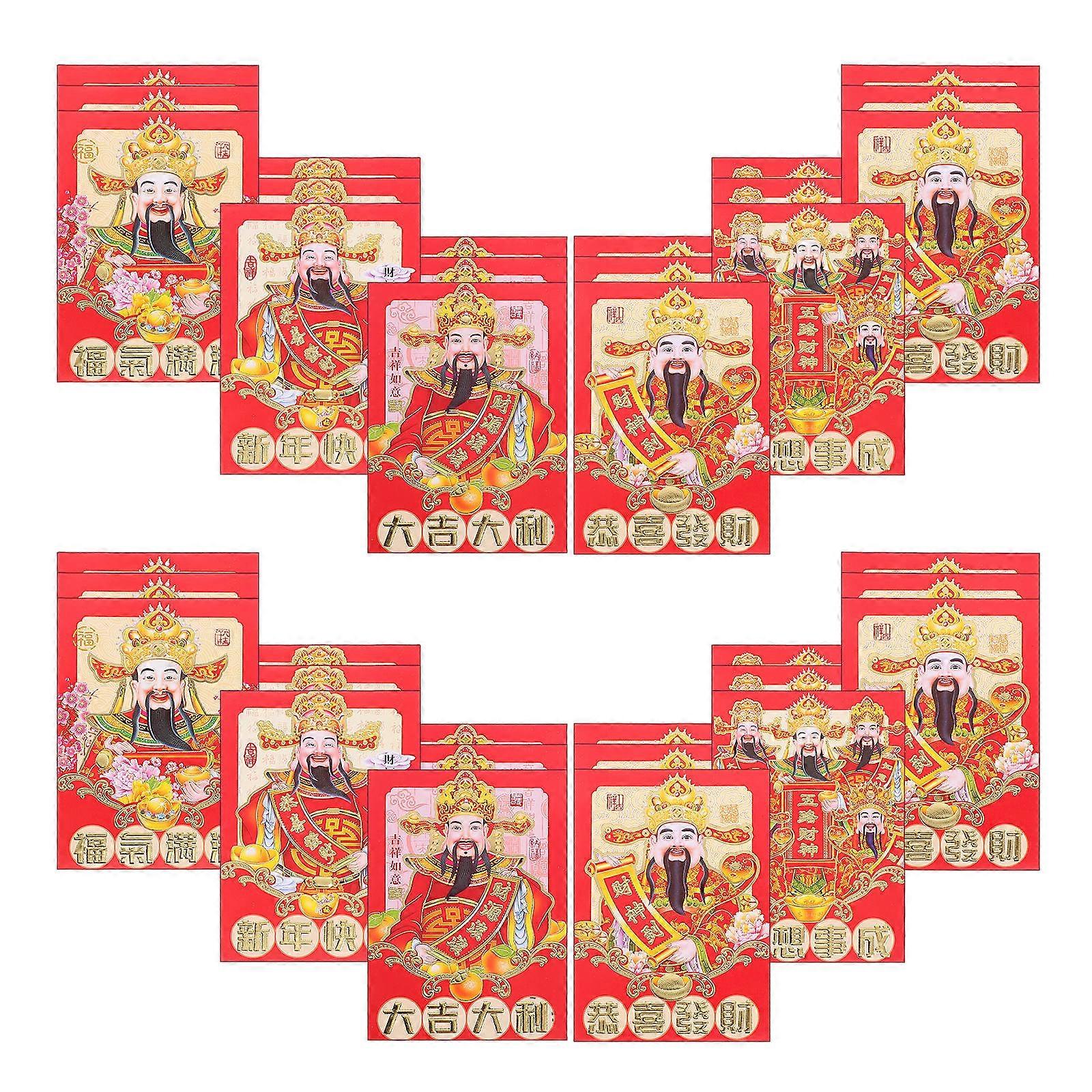 Assorted Color Red Packet Paper Envelopes for Storage Use 180Pcs