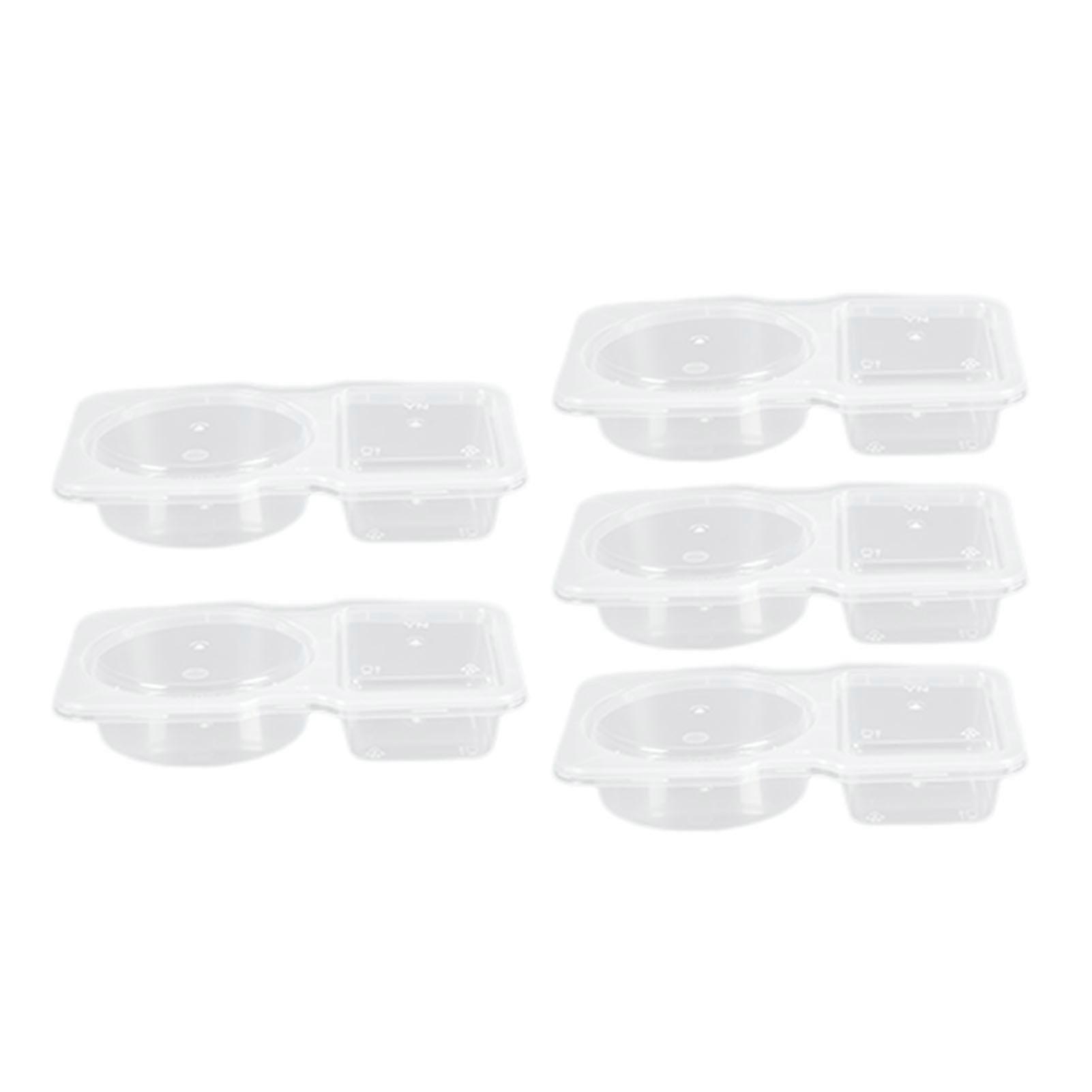 Double Compartment Condiment Container for Travel and Snacks