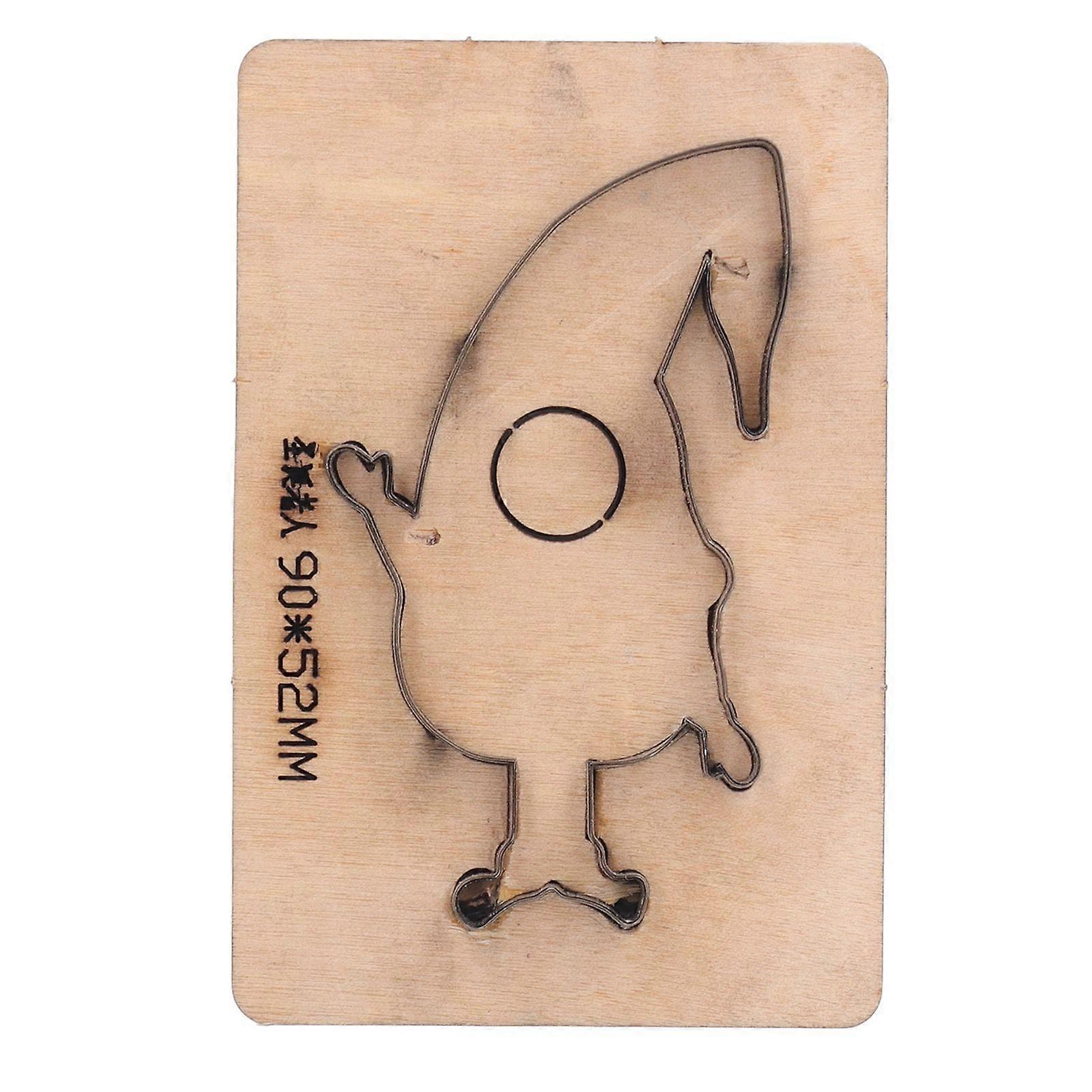 Högkvalitativ vinkande jultomten hand sax form läder skärform set manual