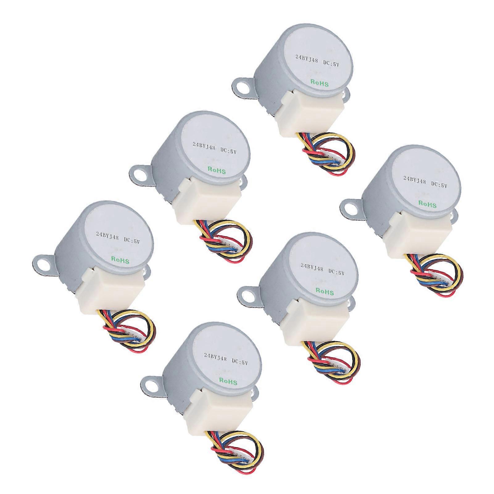 6PCS 24BYJ48 High Precision 5V Reduction Stepper Motor 0.5-2W