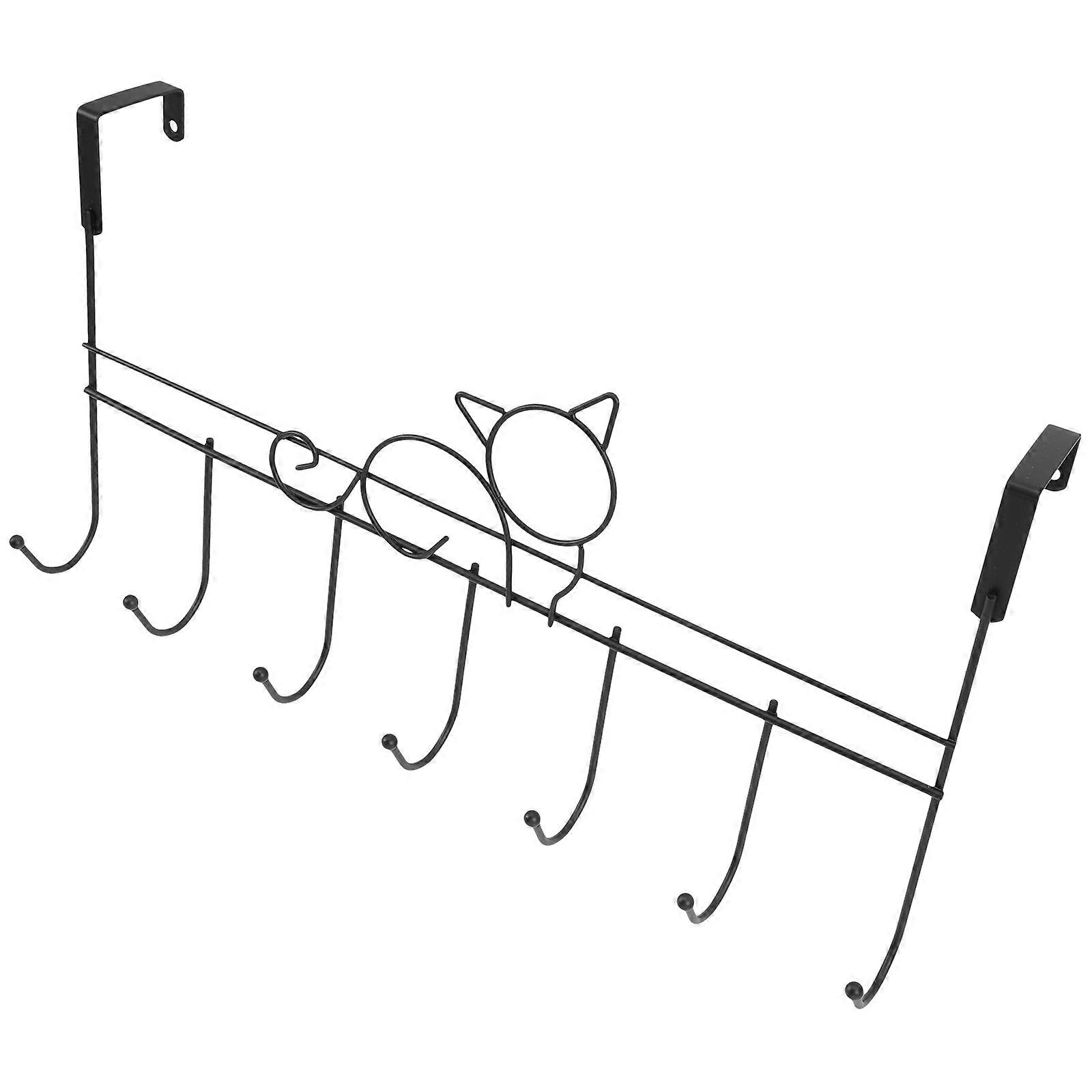 Over The Door Hook In Cat Design 2Pcs Rust-Proof Rack For Bedroom And Home Use