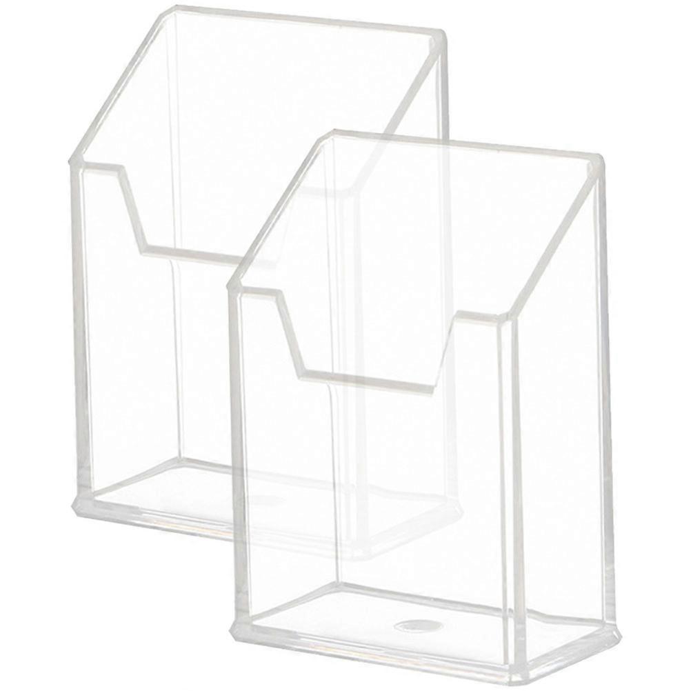 4Pcs Transparent Makeup Brush Holder Square Desktop Accessories Ideal For Workplace With Space Saving Functionality And Tidy Desk Organization