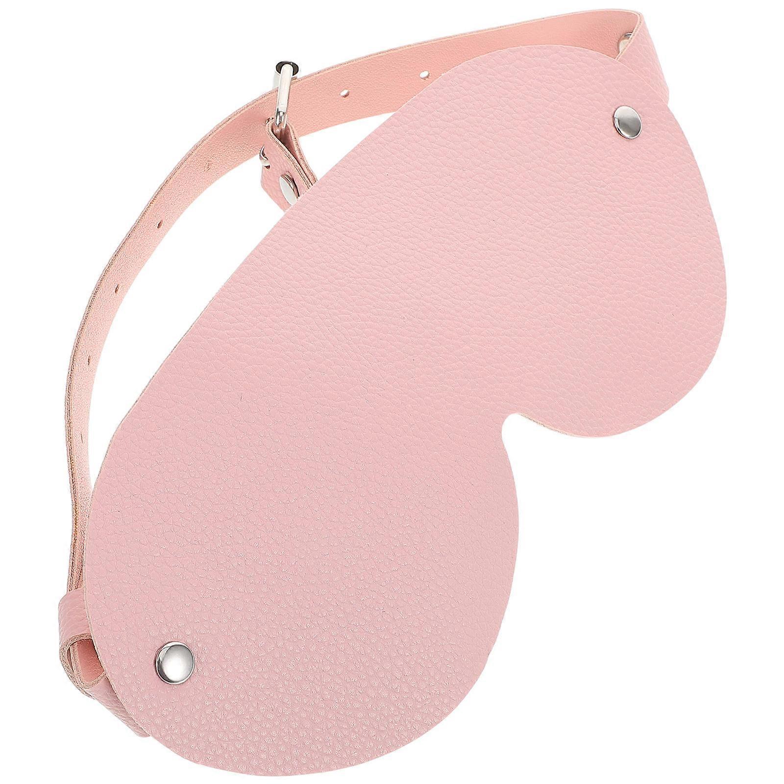 Pink PU Sleep Eye Mask for Games with Adjustable Strap 3Pcs