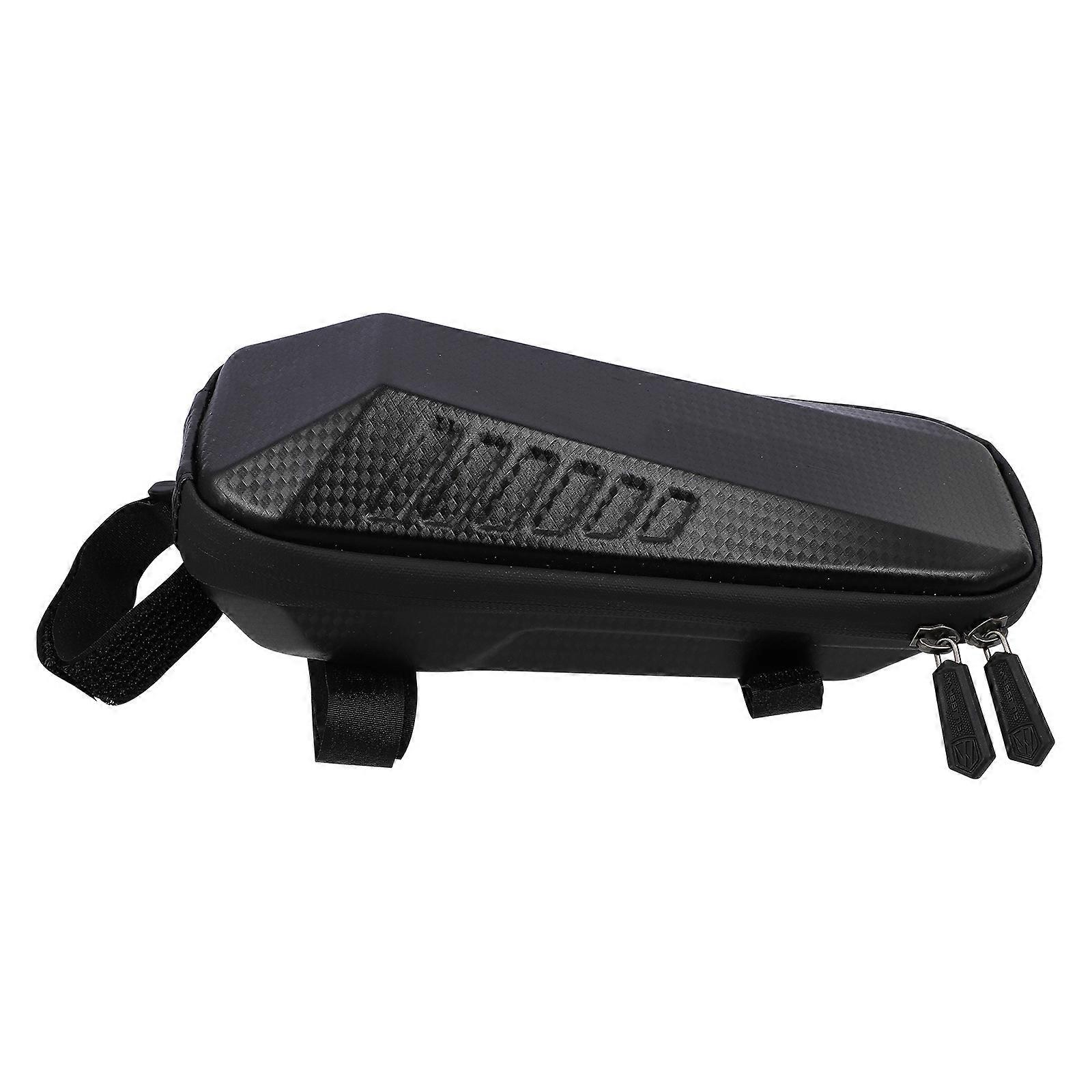 Handlebar Pouch Multi-Functional Cycling Bag Black Color Wear Resistant Large Space 1Pc