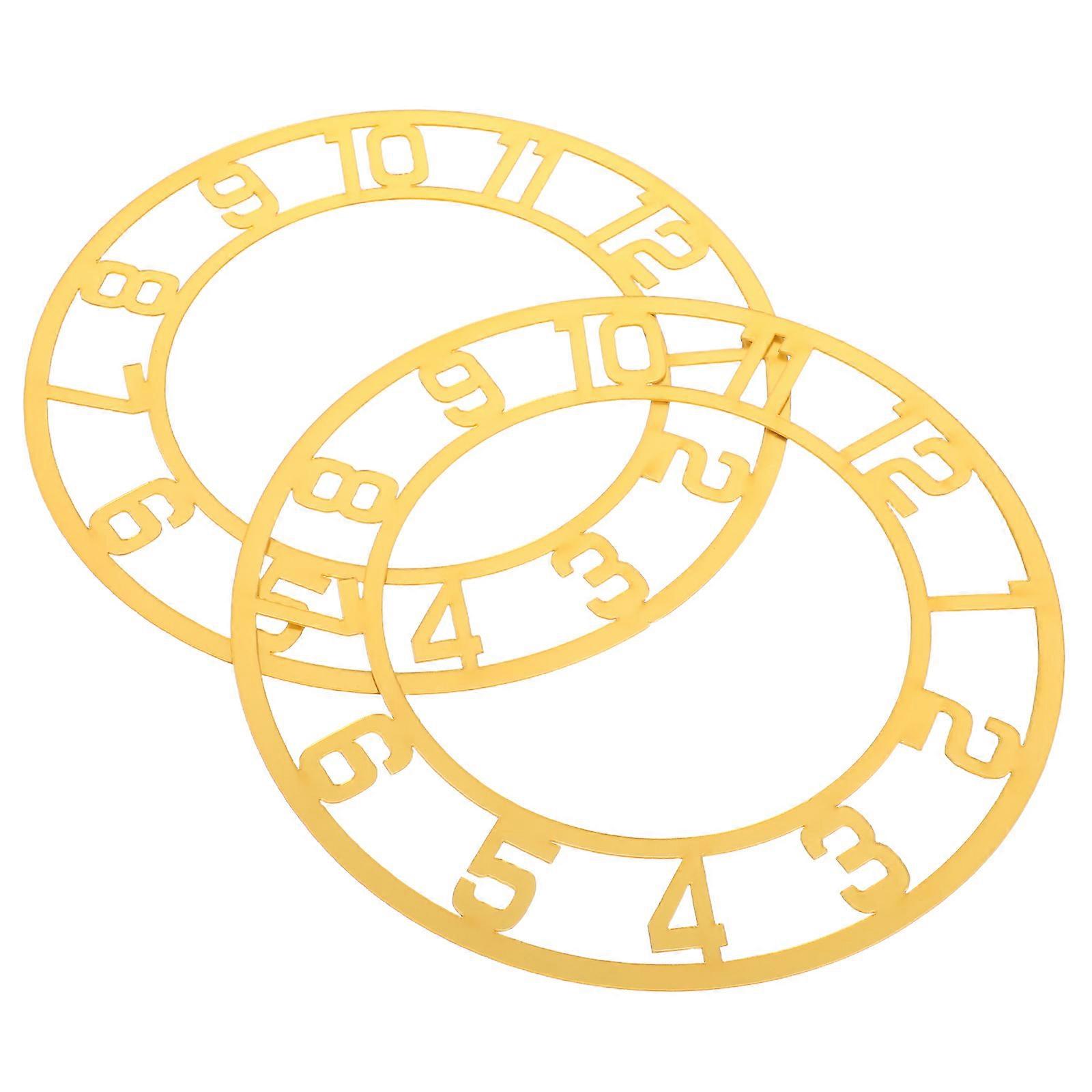 Modern Acrylic Wall Clock Face for Decoration Arabic Numerals 6Pcs