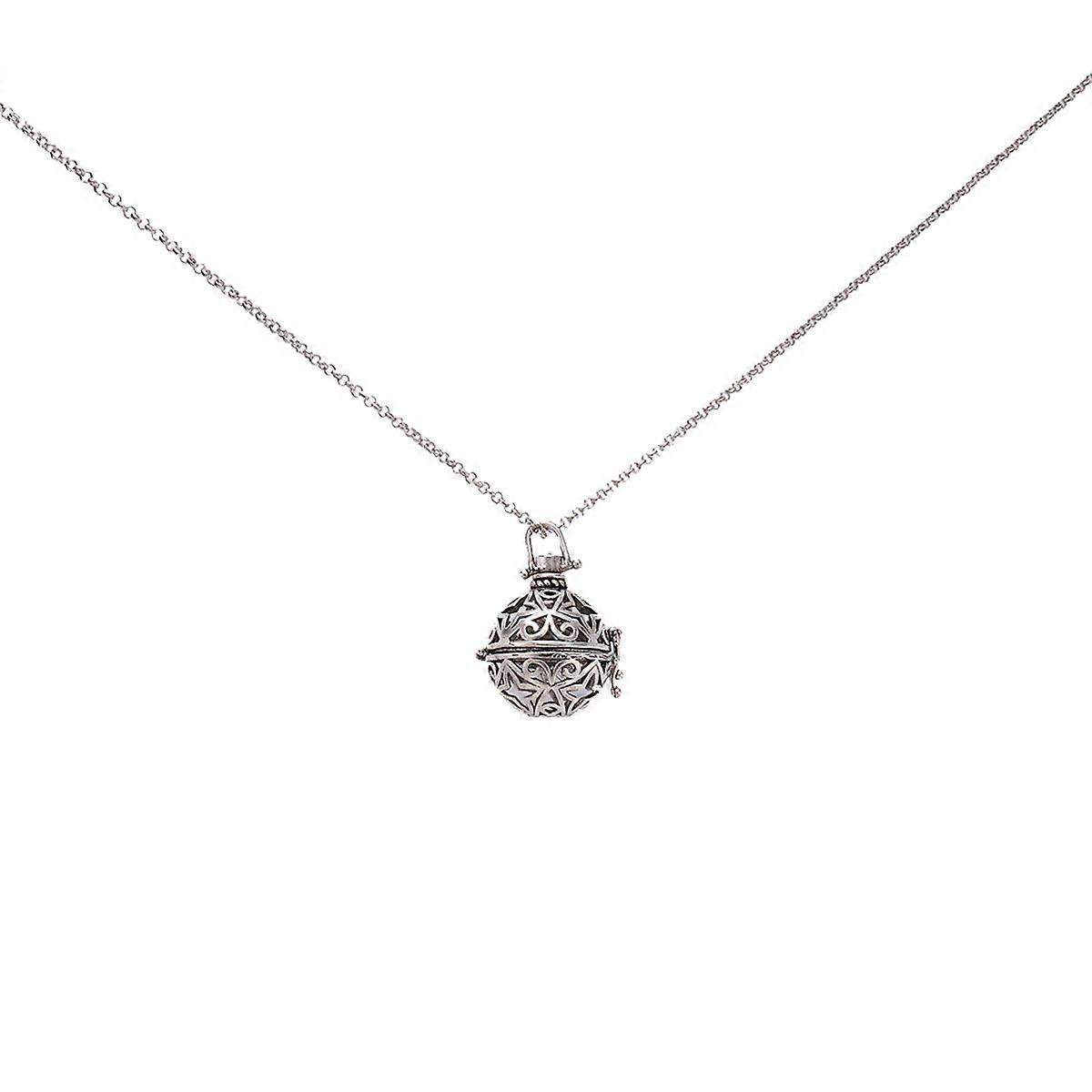 Diffuser Pendant Aromatherapy Jewelry for Decoration 2Pcs Silver Necklace