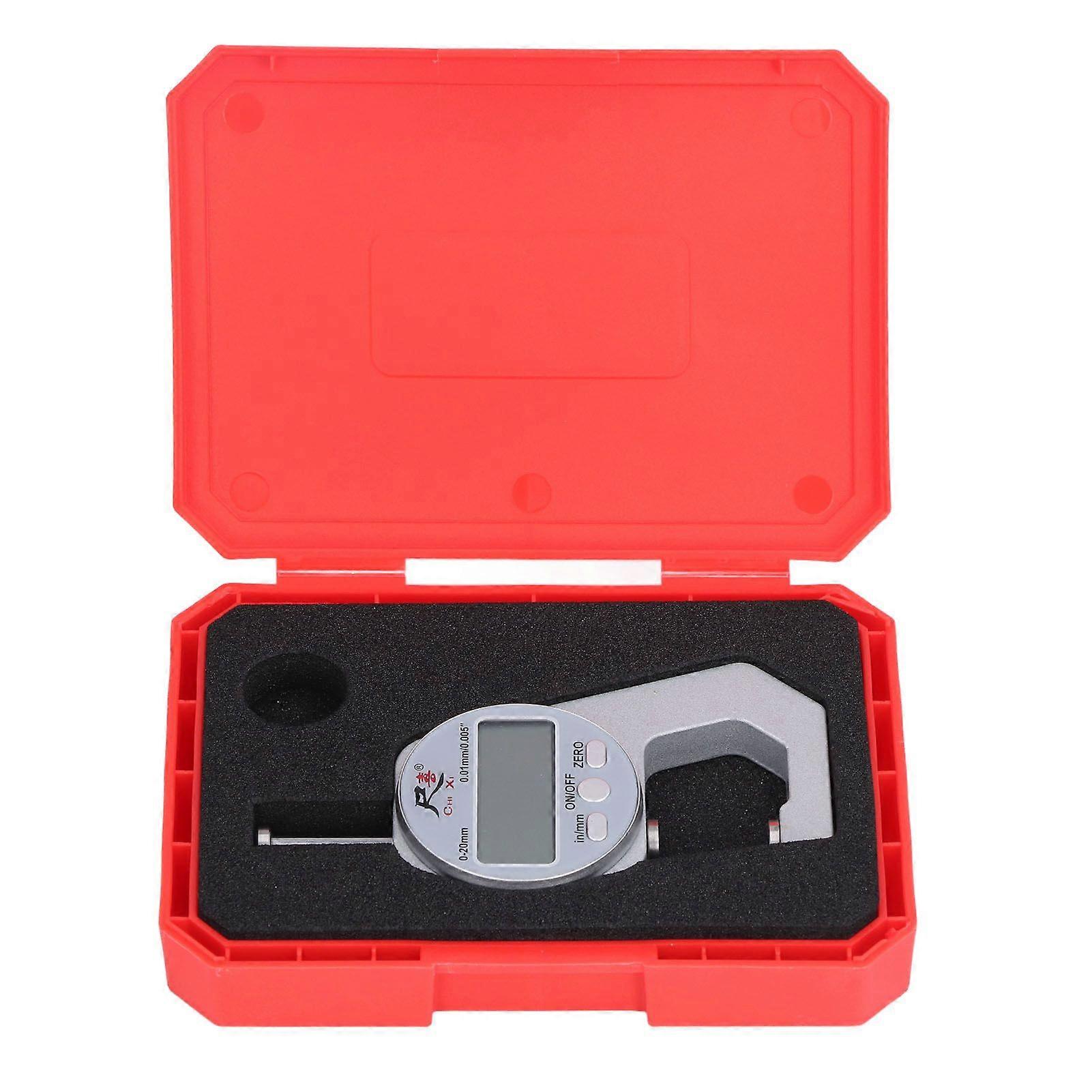 Digital Thickness Gauge Electronic Caliper Thickness Meter 020mm Range with LCD Digital Display