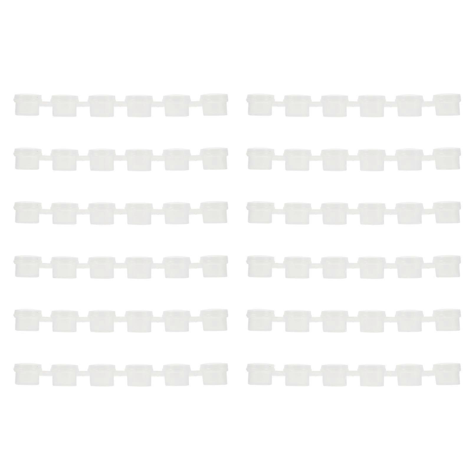 120Pcs White Mini Paint Pot Plastic Storage Containers for Storage Use