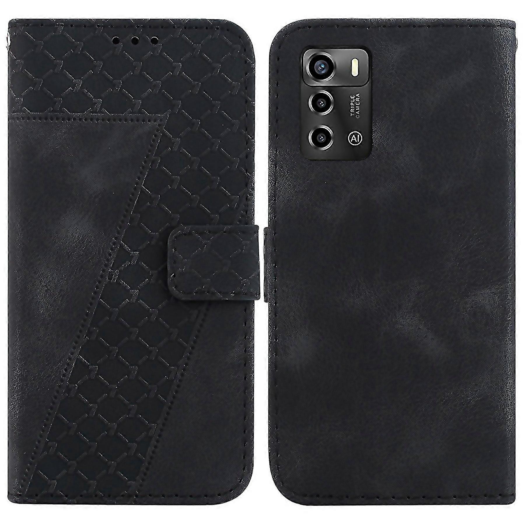 For 7shaped Embossed Leather Phone