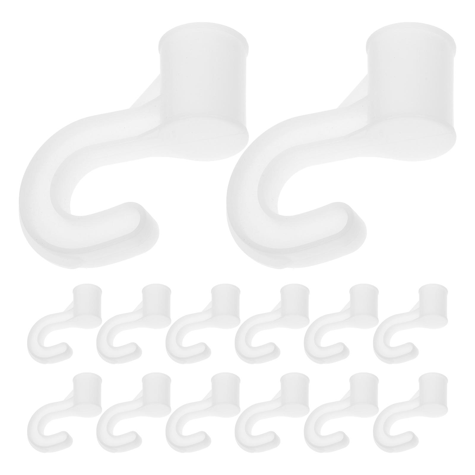Plastic Closet Rod Holder Support 20Pcs Heavy Duty Brackets For Wardrobe Organization In Dormitory Applications With Slip Prevention Feature