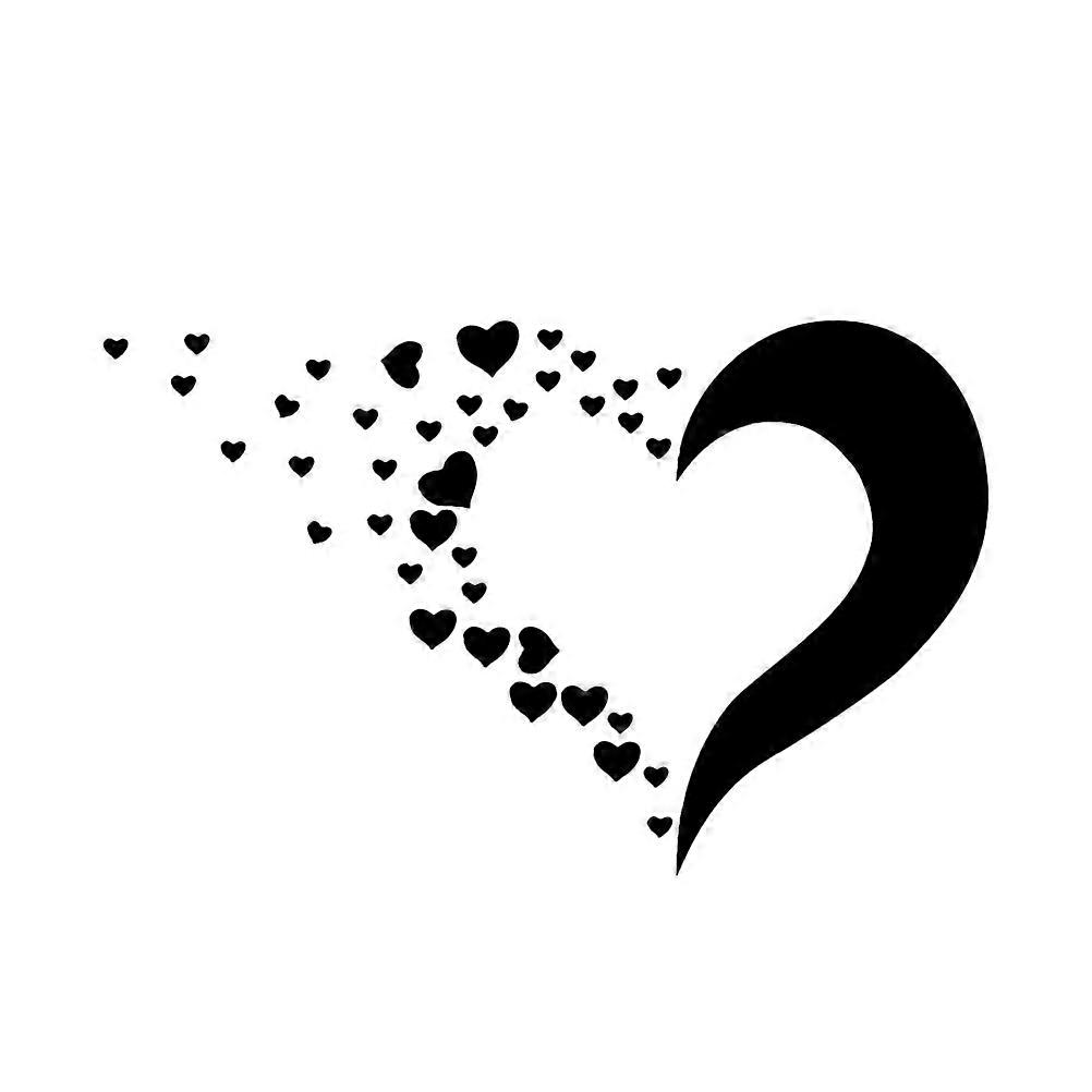 Love Heart Sticker Wall Decal for Decorative Use 3Pcs Set