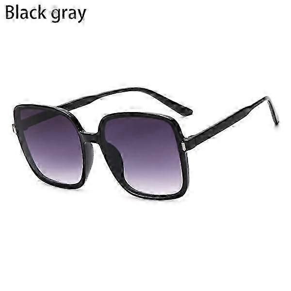Oversized Square Sonnenbrille für Damen Schwarz Grau