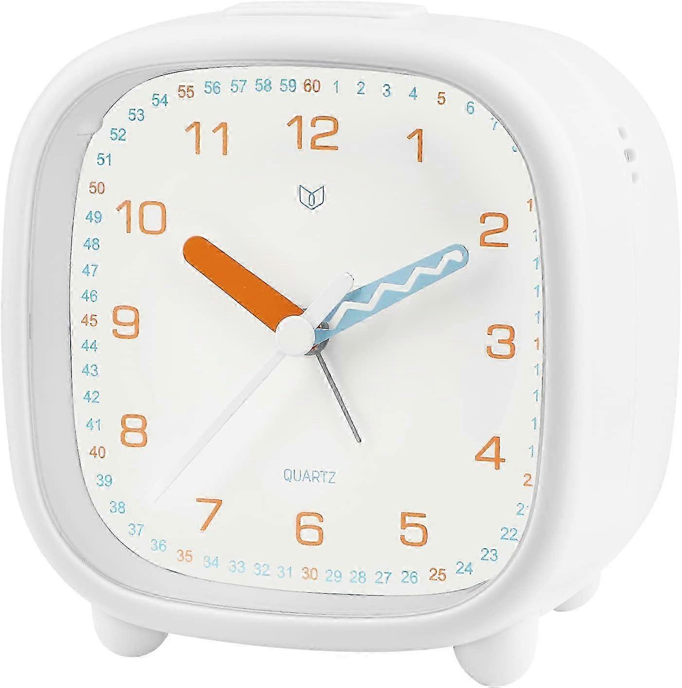 2025 Battery Operated Morning Alarm Clock, Silent Needles Children's Alarm Clock, Classic Analog Soundless Alarm Clock, Alarm Clock with Luminous Snoo