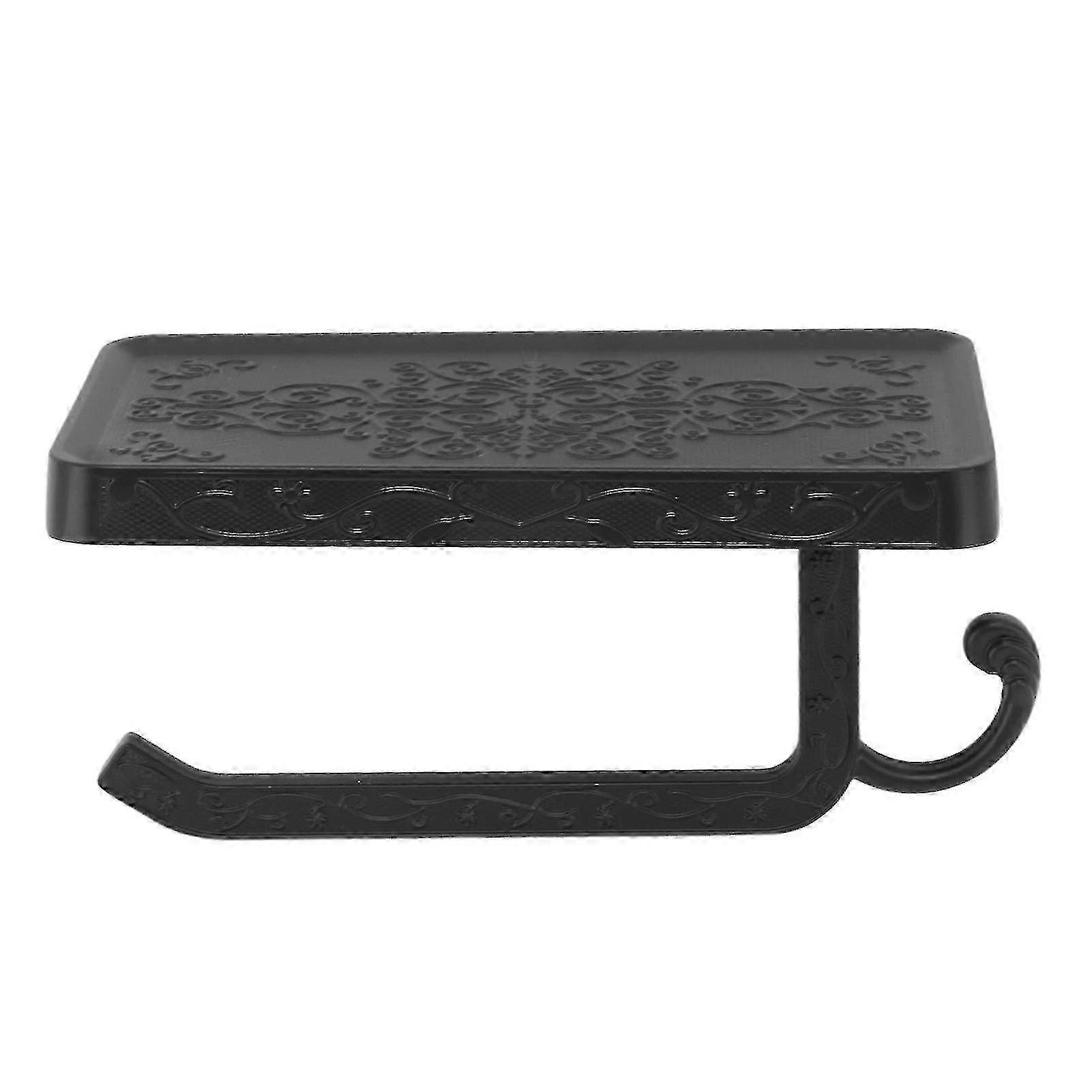 حامل ورق التواليت خمر مع الرف ، جدار جبل الألومنيوم المناديل الورقية حامل لفة الورق للمطبخ والحمام