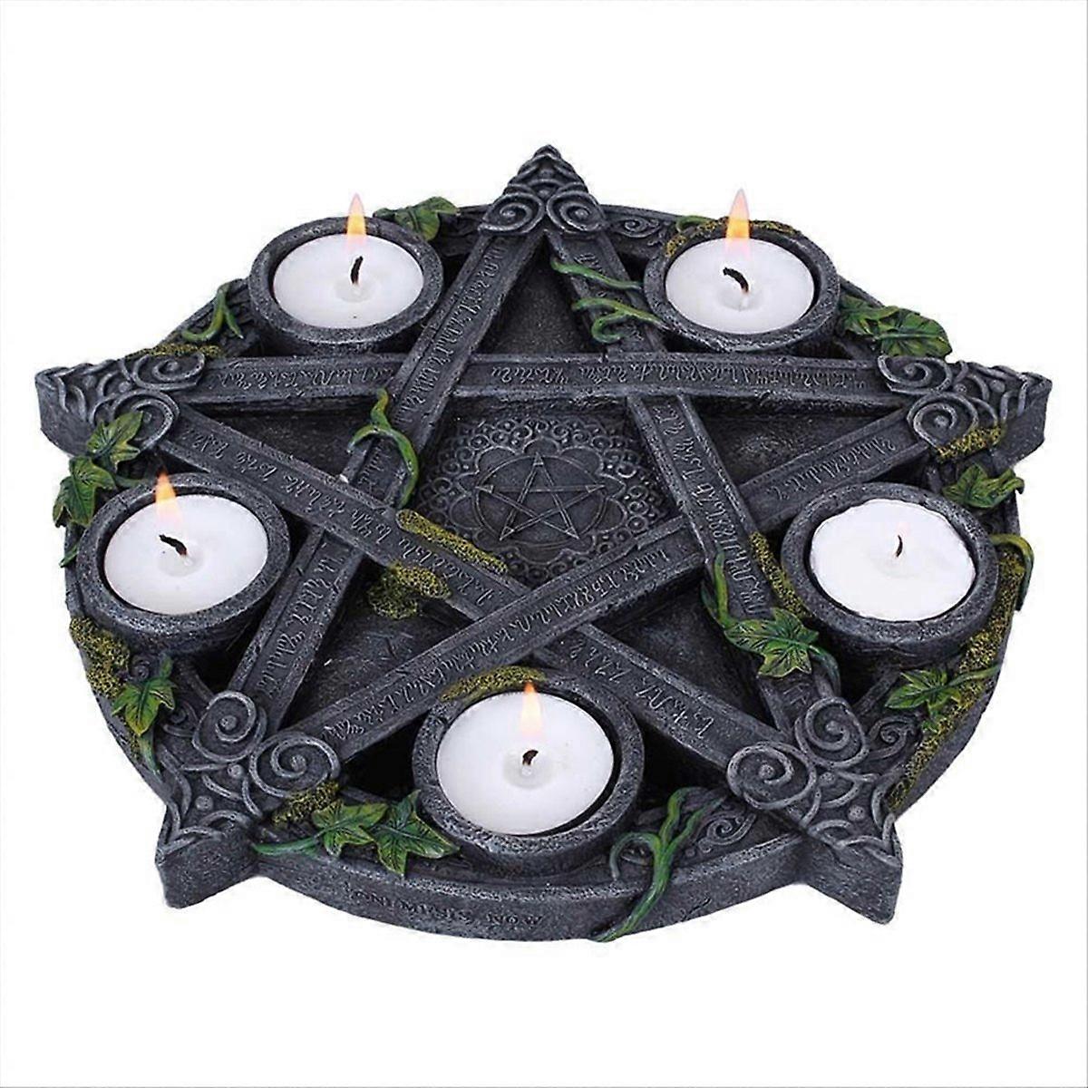 Ivy Plate Retro Candlestick Ornaments,Five-Pointed Star Candlesticks