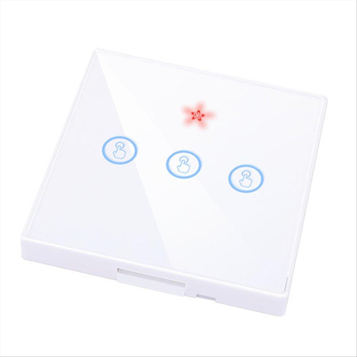 Smart Home Touch Switch Light Electrical 433Mhz Remote Control Wall Panel Button Receiver Led Lamp 3 Gang Switch
