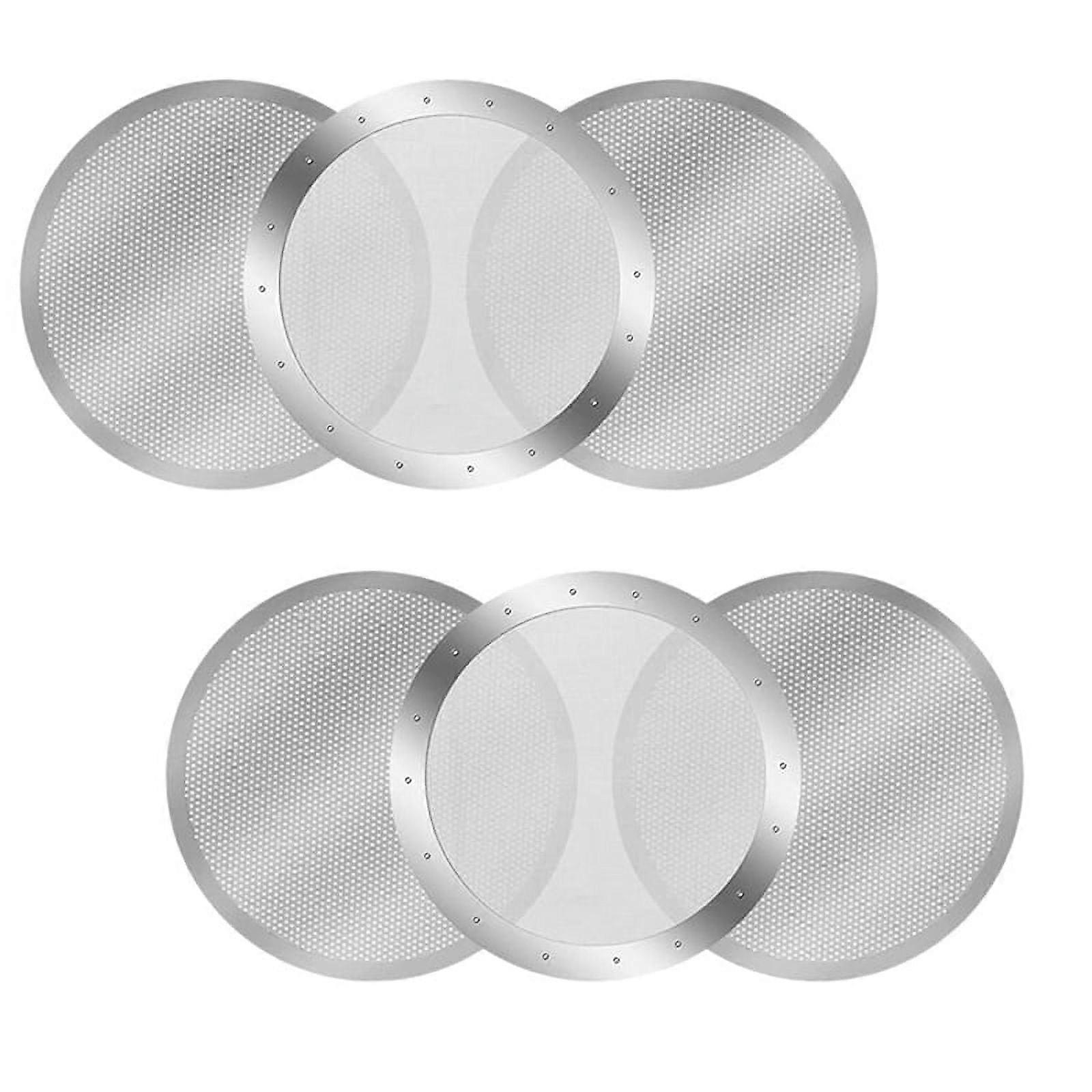 6 Pack Metal Reusable Coffee Filter Mesh for Coffee Maker Espresso Maker, Silver