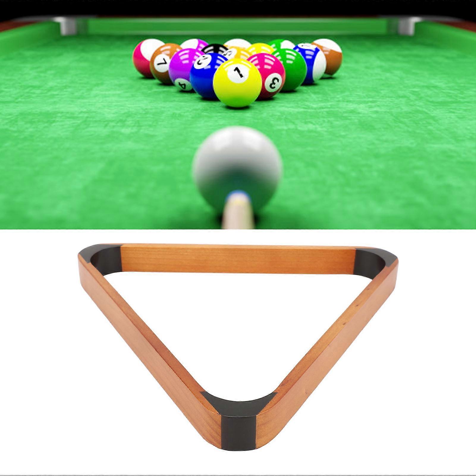 Billiard Ball Triangle Rack Black Head 57.2MM Pine British American Fancy 9 Ball Pool Ball Rack Yellow 