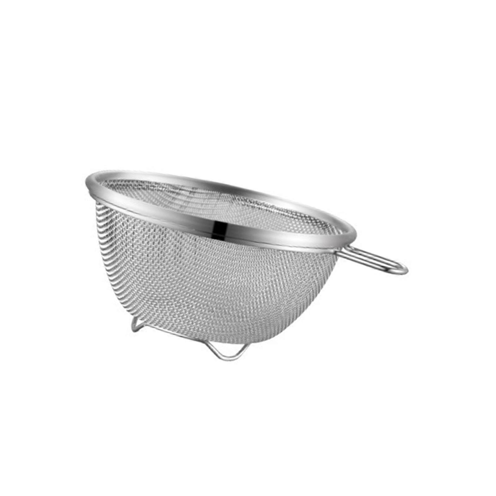 304 Stainless Steel Bowl For Salad Preparation Cooking Easy Cleaning Space Saving Colander With Fine Mesh Multicolor