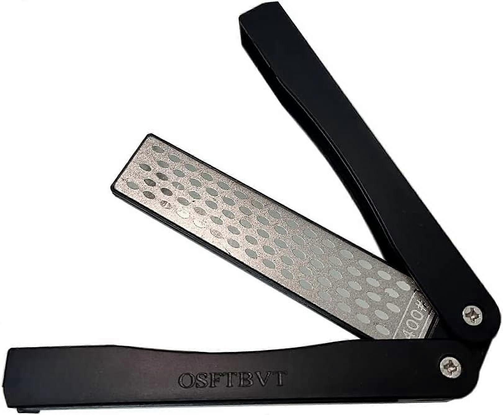 Diamond Sharpening Stone #400600 Knife sharpener Double Sided Folding Black - 1pcs