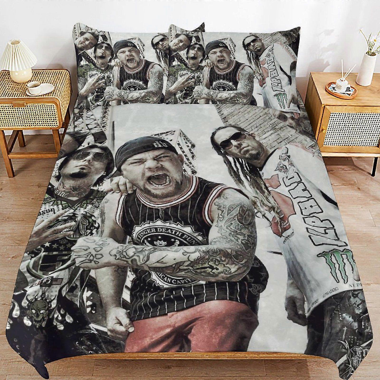 u67 Five Finger Death Punch Consistent Sleep Texture Secure Fit Zipper Clean Structure Fabric Duvet Cover Sets Need n67