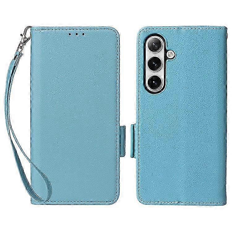 متوافق مع سامسونج جالاكسي S25 + حالة محفظة فليب ليتشي الملمس بو غطاء هاتف جلدي