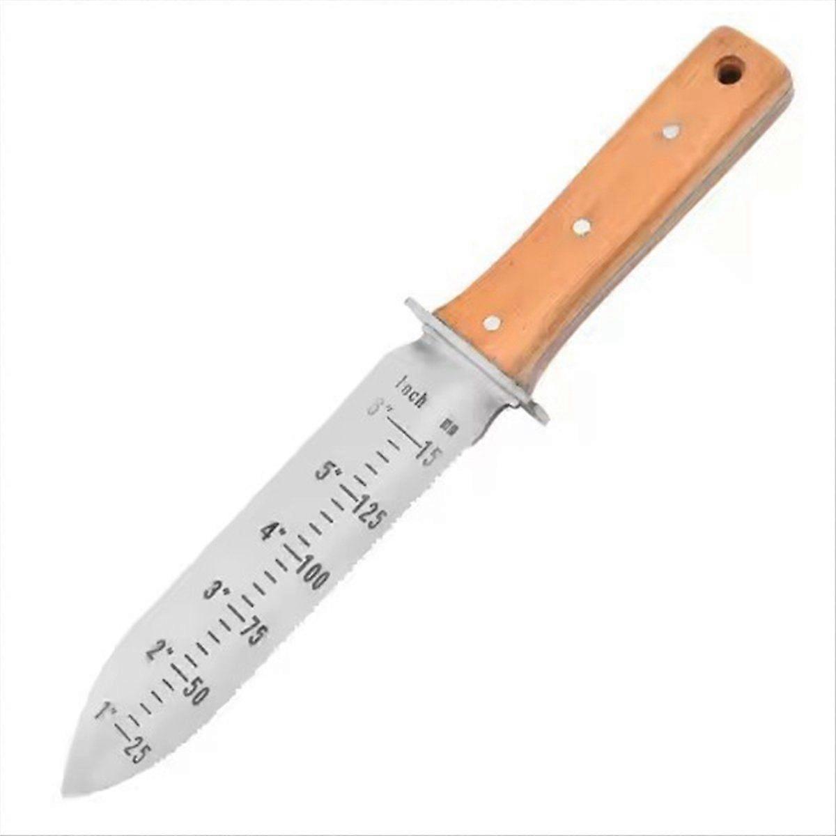 Professional Garden Knife with Leather Sheath, Protective Handguard, for Weeding, Digging A