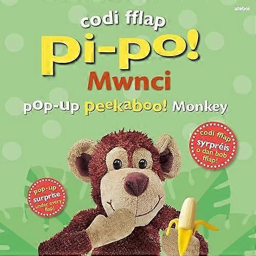 Codi Fflap Pipo Mwnci  Popup Peekaboo Monkey by Dawn Sirett Hardback Book